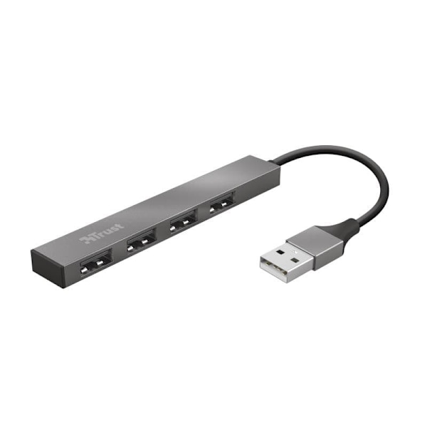 USB Centrmezgls Trust Halyx Aluminium 4-Port Mini USB Hub Silver