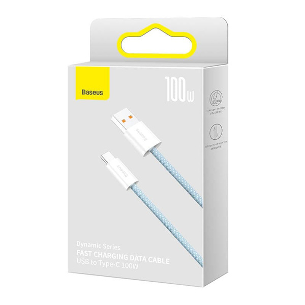 Cable USB to USB-C Baseus Dynamic Series, 100W, 1m (blue)