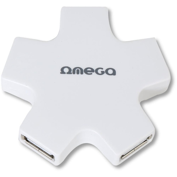 Omega USB 2.0 hub 4-port, white (OUH24SW)