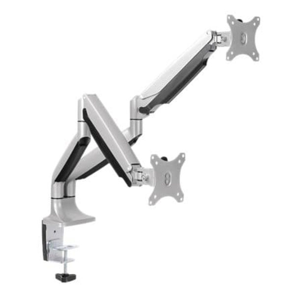 Logilink BP0043 Dual Monitor Desk mount, 13"-32",gas spring, aluminum | Logilink Aluminium
