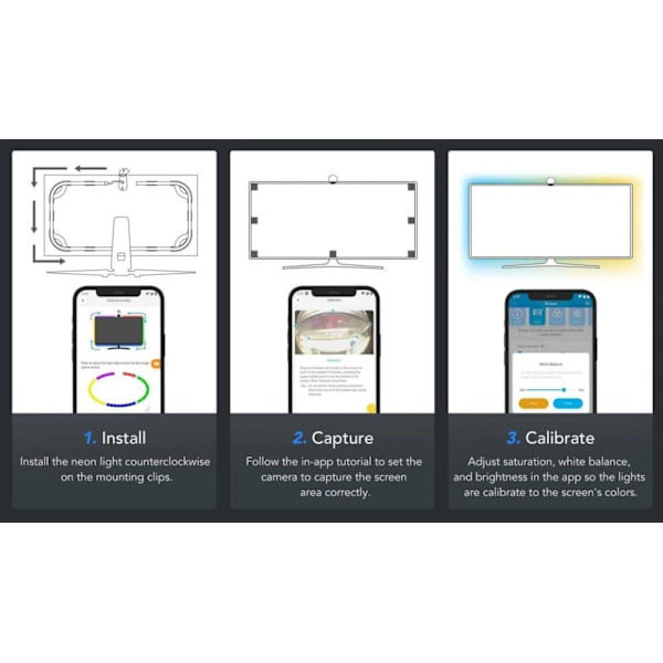 Govee H604B Dreamview G1; LED lighting; RGBIC, Wi-Fi, Alexa, Google