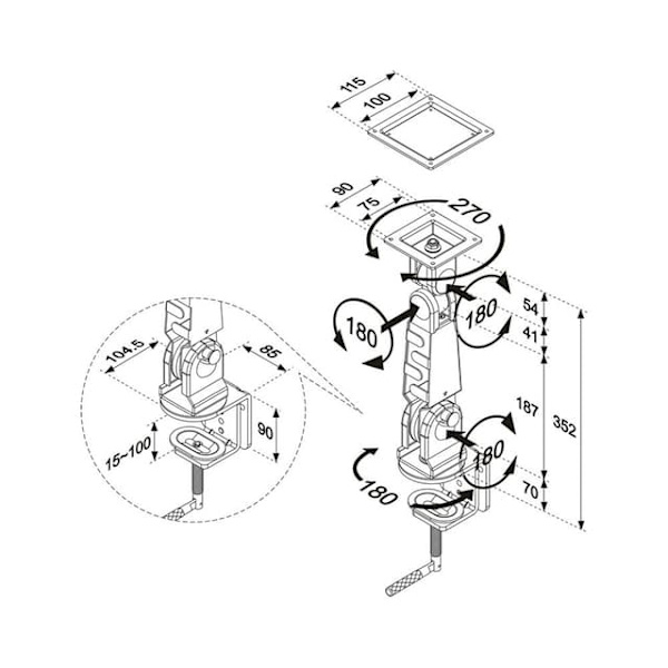 Neomounts FPMA-D400/Držák displeje/na stůl/10-30"/svorka/VESA 100X100/nosn. 10kg/1 displej/šedý