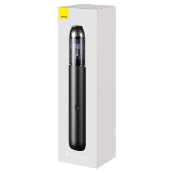 ASPIRATOR de mana Baseus A3, putere aspirare 15000pa, suporta incarcare QC3.0, filtru HEPA, acumulator 4*2000mAh cablu inclus Type-C la USB, tarnish " Sort