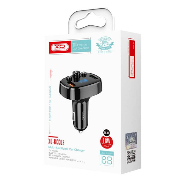 XO BCC03 Transmiter FM Bluetooth MP3 car charger 18W