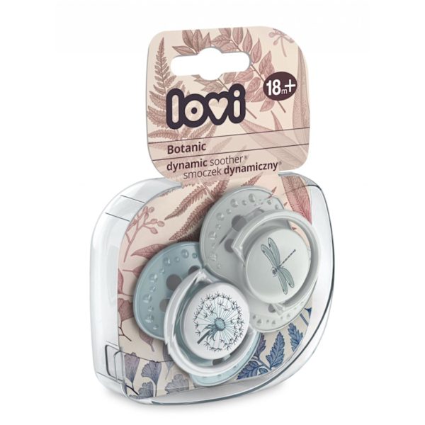 LOVI silicone dynamic soother Botanic 18m+, boy 2 pcs, 22/875boy