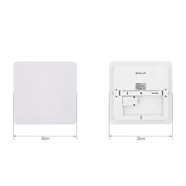 Tellur Smart WiFi Ceiling Light, RGB 24W, Square, White Hvid