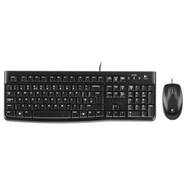LOGITECH MK120 Corded Combo - BLACK - USB - US INT'L - EER Sort