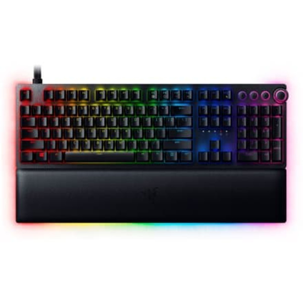 Razer Huntsman V2, Optical Gaming Keyboard (Linear Red Switch), US Layout, Doubleshot PBT Keycaps, Sound Dampening Foam, Razer Chroma™ RGB, Up to 8000