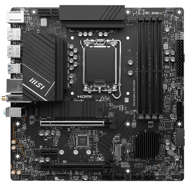 MSI | PRO B760M-A WIFI DDR4 | Processor family Intel | Processor socket LGA1700 | DDR4 | Supported hard disk drive interfaces SATA, M.2 | Number of SA