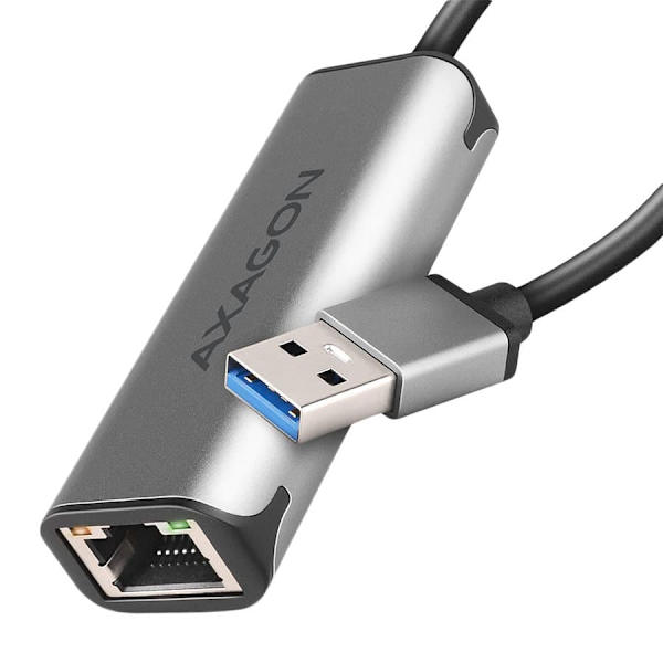 Axagon ADE-25R SUPERSPEED USB-A 2.5 GIGABIT ETHERNETCompact aluminum USB-A 3.2 Gen 1 2.5 Gigabit Ethernet 10/100/1000/2500 Mbit adapter with automatic