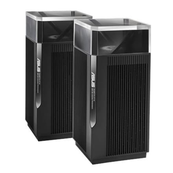 Wireless Wifi 6E Tri-band Gigabit Router | ZenWiFi Pro ET12 (2-Pack) | 802.11ax | 1148+4804+4804 Mbit/s | 10/100/1000/11000 Mbit/s | Ethernet LAN (RJ- Sort