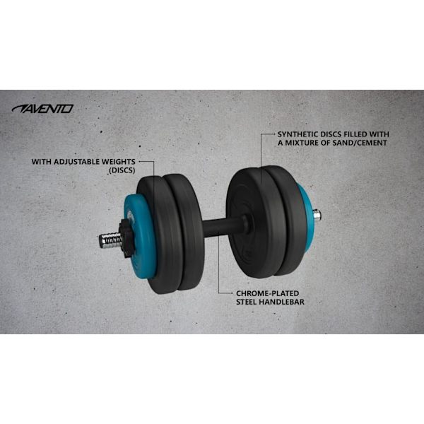 Dumbbell Adjustable Synthetic AVENTO 42DF 15kg
