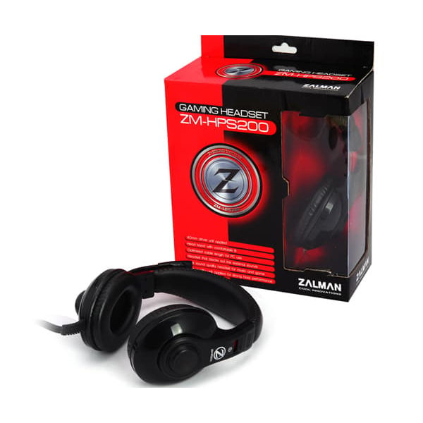 Zalman headset ZM-HPS200 / herní / náhlavní / drátový / 40mm měniče / 2x 3,5mm jack