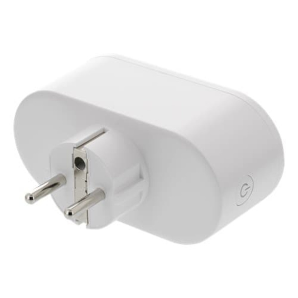 DELTACO SMART HOME switch, WiFi 2.4GHz, energy monitoring, 2xCEE 7/3, 13A, timer, white / SH-P02E