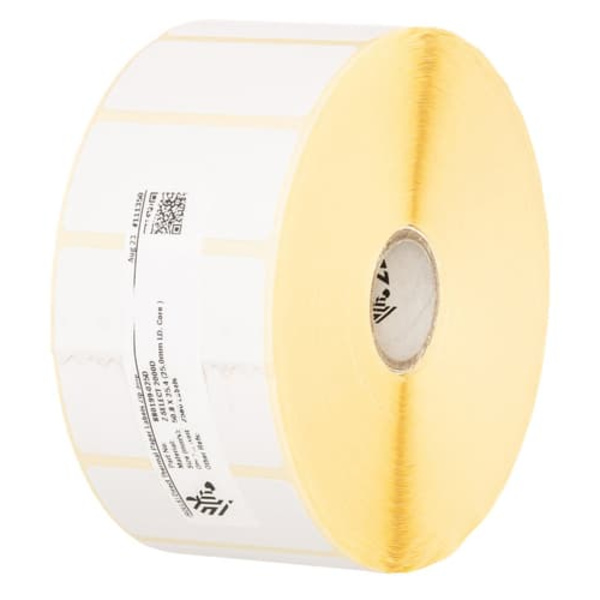 Label, Paper, 76.2x44.45mm; Direct Thermal, Z-Select 2000D, Coated, Permanent Adhesive, 19mm Core, Perforation and Black Mark