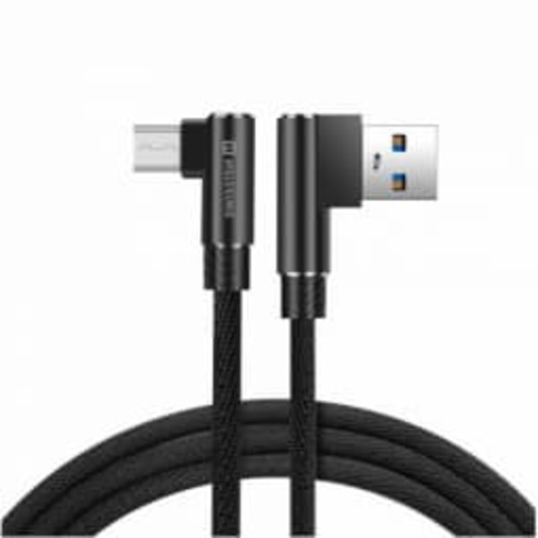 Swissten L Type Textile Universal Quick Charge 3.1 USB to micro USB Data and Charging Cable 1.2m