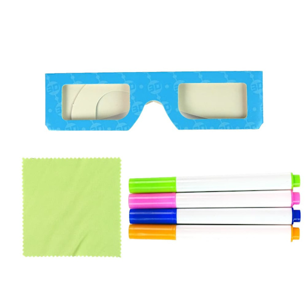 Magic Illuminated 3D Whiteboard Glasses Blue