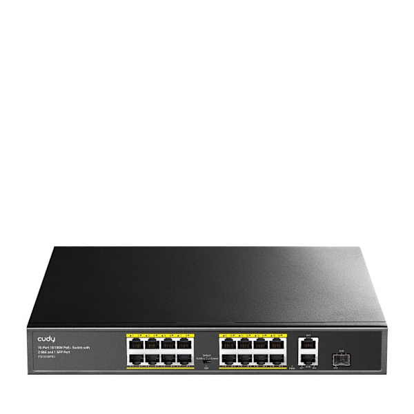Cudy FS1018PS1 network switch Fast Ethernet (10/100) Power over Ethernet (PoE) Grey Harmaa