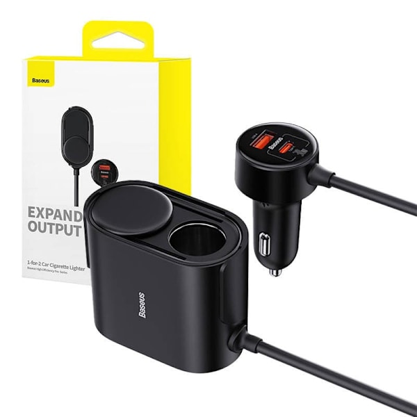 Baseus High Efficiency 1for2 Car Charger 30W
