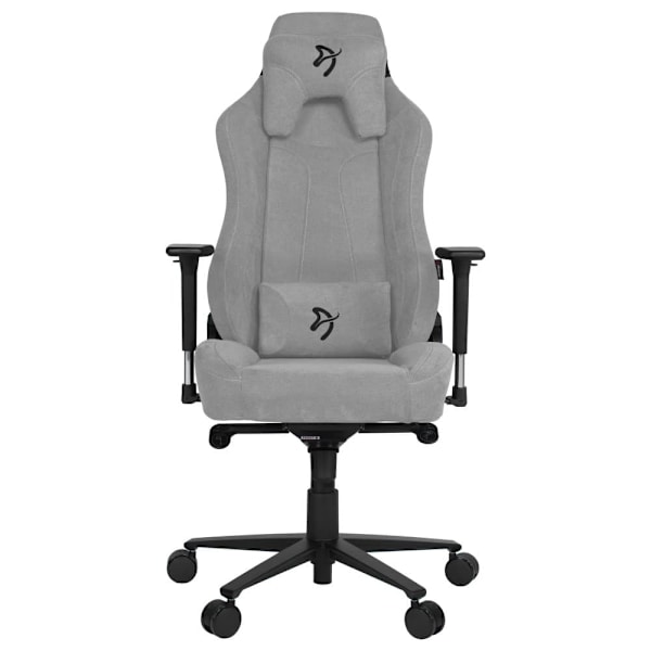 AROZZI herní židle VERNAZZA Soft Fabric Light Grey/ povrch Elastron/ světle šedá