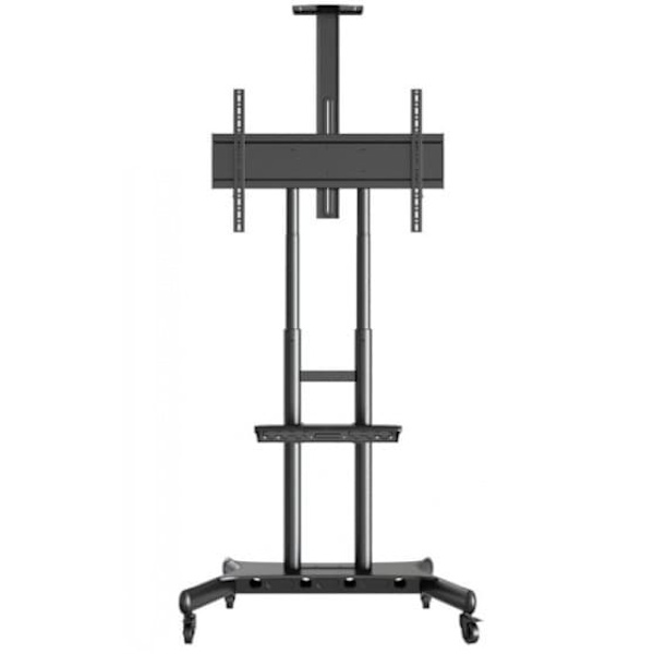Multibrackets M Public Floorstand Basic 180 incl shelf & camera holder | Adjustable 1350mm 1650mm | VESA 200x200-800x500 | Max 90kg | Black Sort