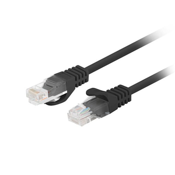 Patchcord kat.6 0.25M UTP czarny