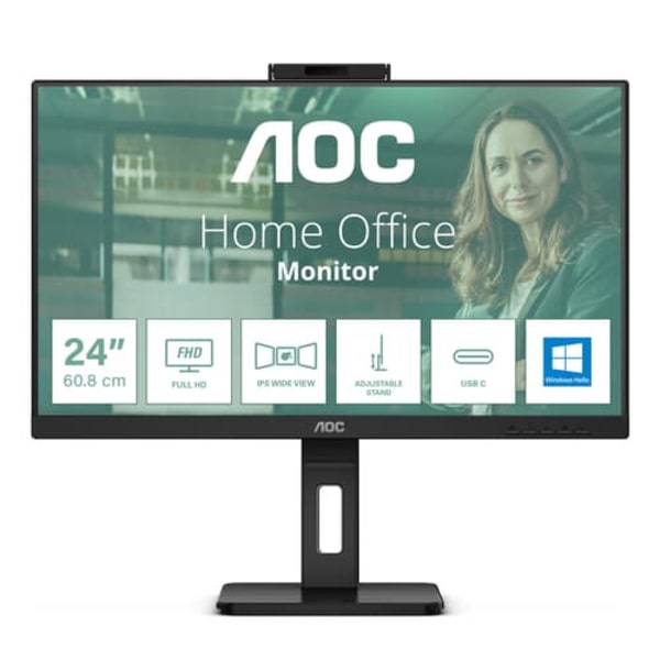 AOC 24P3CW computer monitor 60.5 cm (23.8") 1920 x 1080 pixels Full HD LED Black Svart