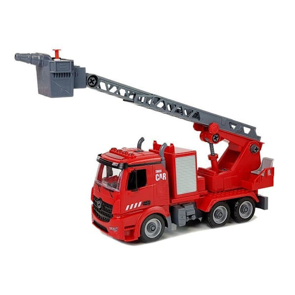 DIY Firetruck 2in1 Kit Removable Lifts Screwdriver Sound Light Effects Helmet