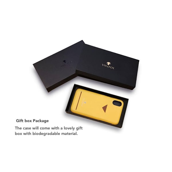 VixFox Card Slot Back Shell for Iphone XR mustard yellow