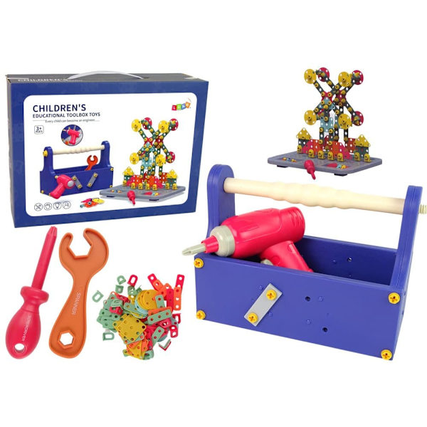 Building Blocks Set in Tool Box + Battery-driven screwdriver DIY TOOL BOX