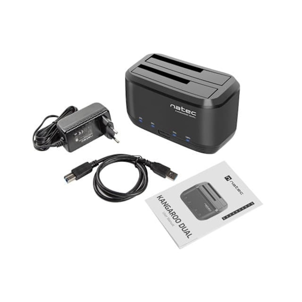 Natec Kangaroo Dual 2.5/3.5inch USB 3.0 HDD Docking Station + Power Adapter