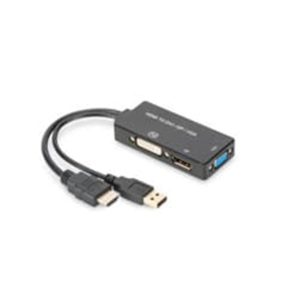 DIGITUS HDMI 3in1 Video Converter - HDMI Type A/HDMI Type A/F + DVI-D(24+1)/F