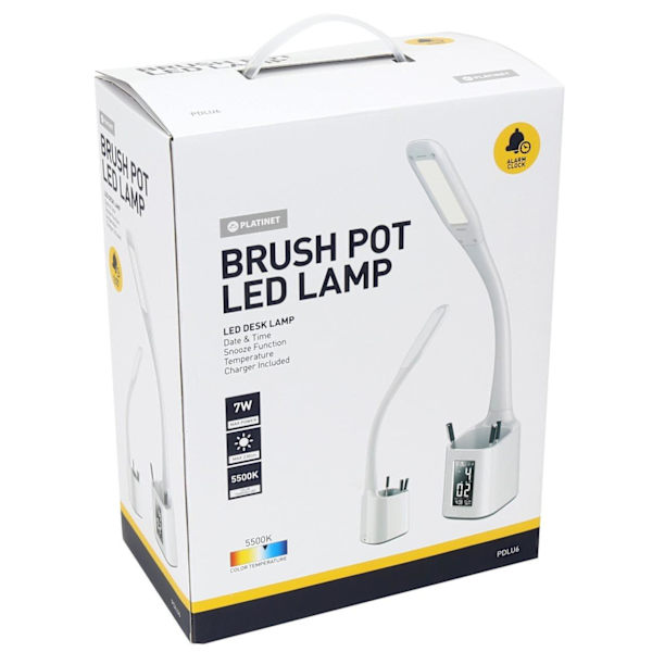 Platinet desk lamp with pen holder PDLU6 7W (43600)