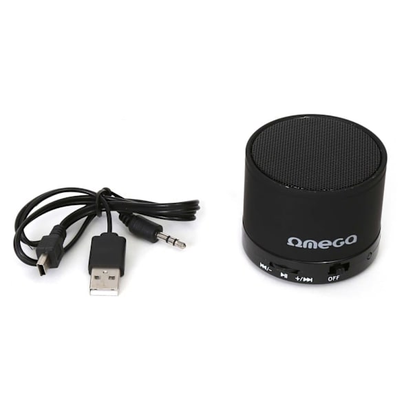 Omega wireless speaker Bluetooth V3.0 Alu 3in1 OG47B, black (42643)