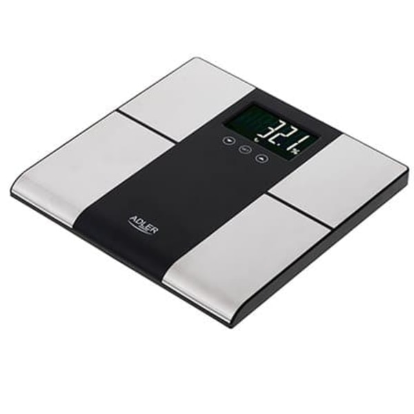 Adler | Bathroom scale with analyzer | AD 8165 | Maximum weight (capacity) 225 kg | Accuracy 100 g | Body Mass Index (BMI) measuring | Stainless steel