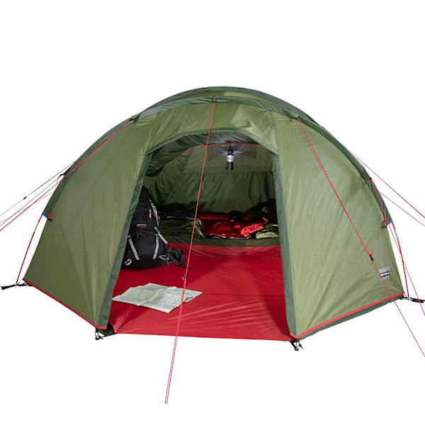 High Peak Goshawk 4 Green, Red Dome/Igloo tent