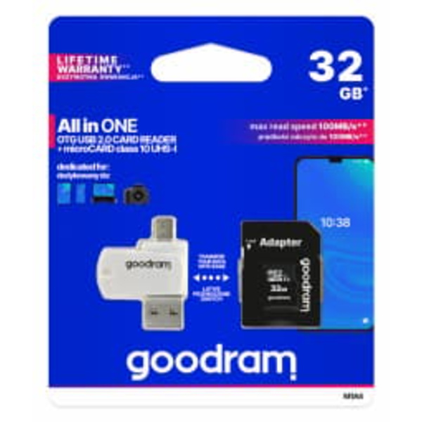 GOODRAM All in One 32GB MICRO CARD class 10 UHS I + card reader