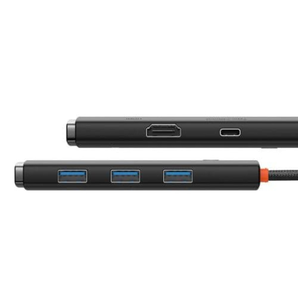 Baseus Lite Series Hub 5w1 USB-C to 3x USB 3.0 + USB-C + HDMI (black)