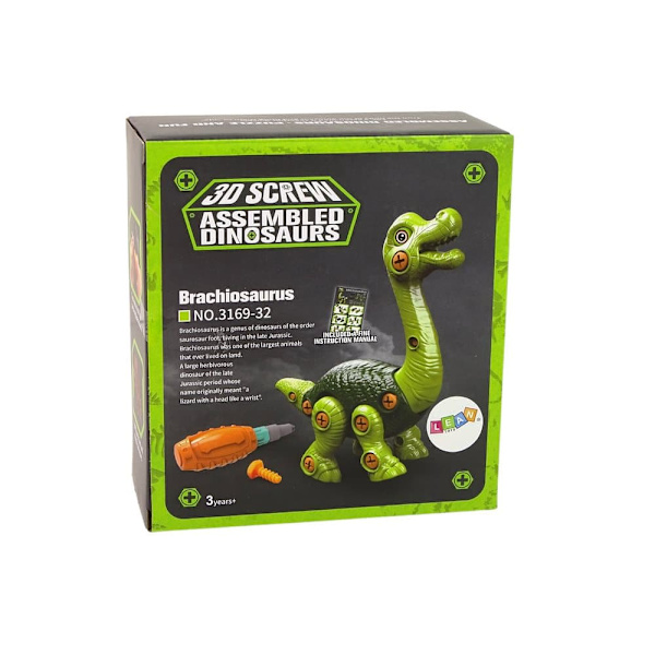 Brachiosaurus Dinosaur to Disassemble Green