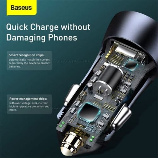 Baseus Pro Golden Contactor Сar Сharger USB / USB-C / QC4.0 / PD / SCP / 40W