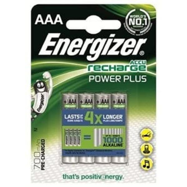ENERGIZER BATTERY Accu Recharge Power Plus 700 mAh AAA HR3/4 Rechargeable, 4 pieces