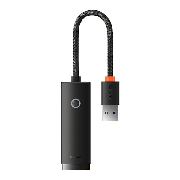 ADAPTOR RETEA Baseus Lite, USB 2.0 to RJ-45 Gigabit LAN Adapter, LED, negru "WKQX000101" (timbru verde 0.18 lei)  - 6932172606053