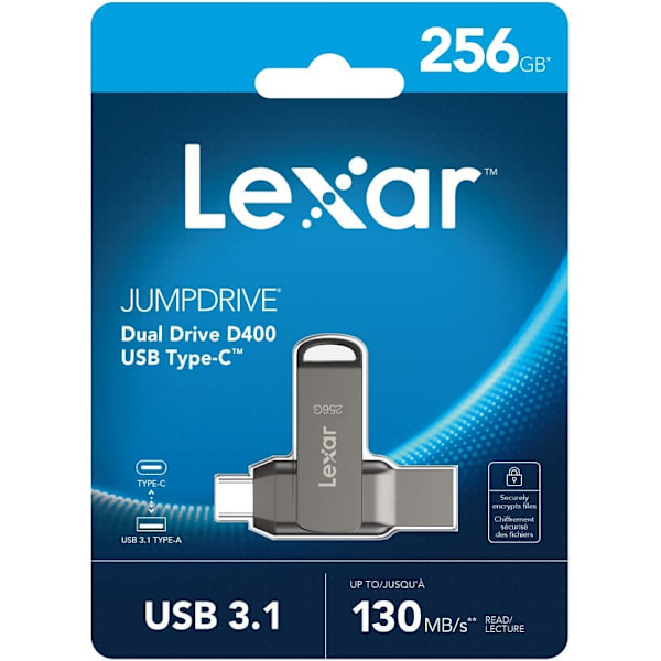 MEMORY DRIVE FLASH USB3.1 256G/D400 LJDD400256G-BNQNG LEXAR