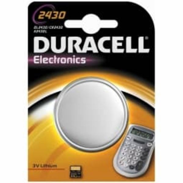 Lithium Button Battery DURACELL CR2430 3V 1 pcs in blister /price for 1 battery/  GP
