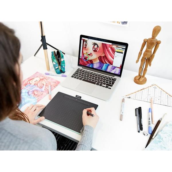 TABLETA grafica Wacom Intuos M, Bluetooth, Pistachio "CTL-6100WLE-N" (timbru verde 0.18 lei)