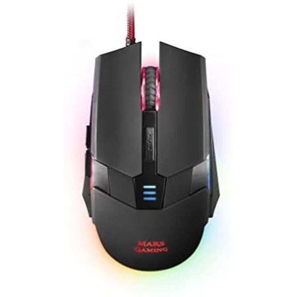 Mars Gaming MM116 Gaming Mouse with 7 LED RGB Colors 3200 DPI USB Svart