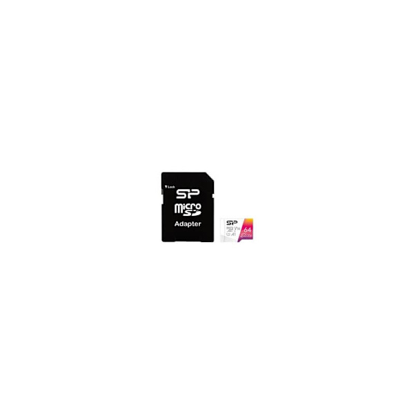 Silicon Power | microSDHC UHS-I Memory Card | Elite | 64 GB | microSDHC/SDXC | Flash memory class 10