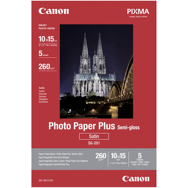 Canon photo paper SG-201 10x15 260g 5 sheets