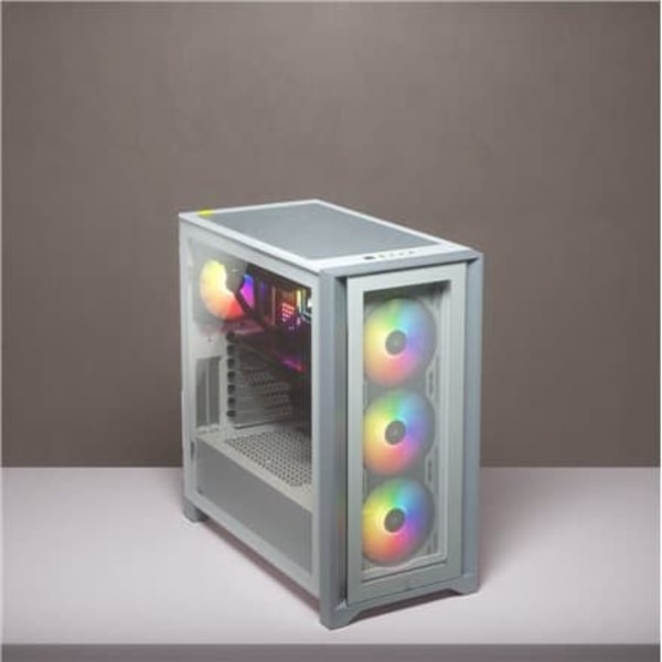 Corsair | Tempered Glass Mid-Tower ATX Case | iCUE 4000X RGB | Side window | White | Mid-Tower | Power supply included No | ATX