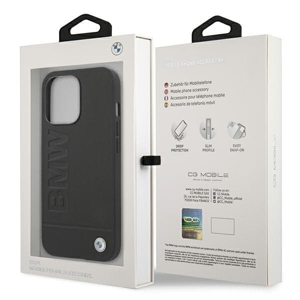 BMW BMHCP13XSLLBK Leather Back Case For Apple iPhone 13 Pro Max